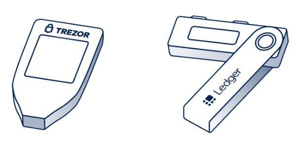 Trezor y Ledger son 2 billtereas de Hardware