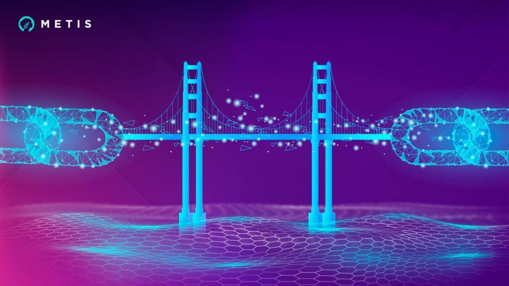 foto de la blockchain uniendose por un puente